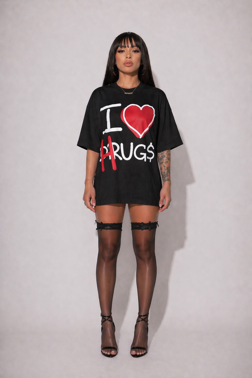 "I LOVE HUG$" BLACK