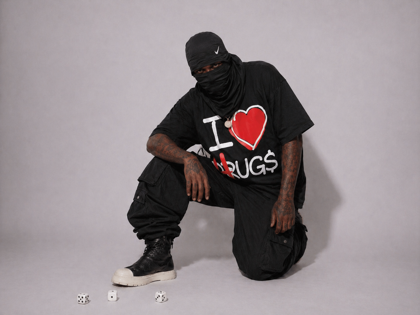 "I LOVE HUG$" BLACK